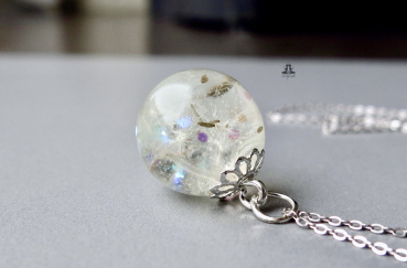 Schmuckset Ladyville echte Blüten Hochzeitsschmuck individueller Schmuck Geschenk Pusteblume